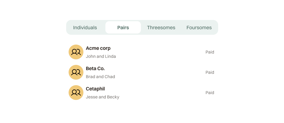Segmented Control component examples